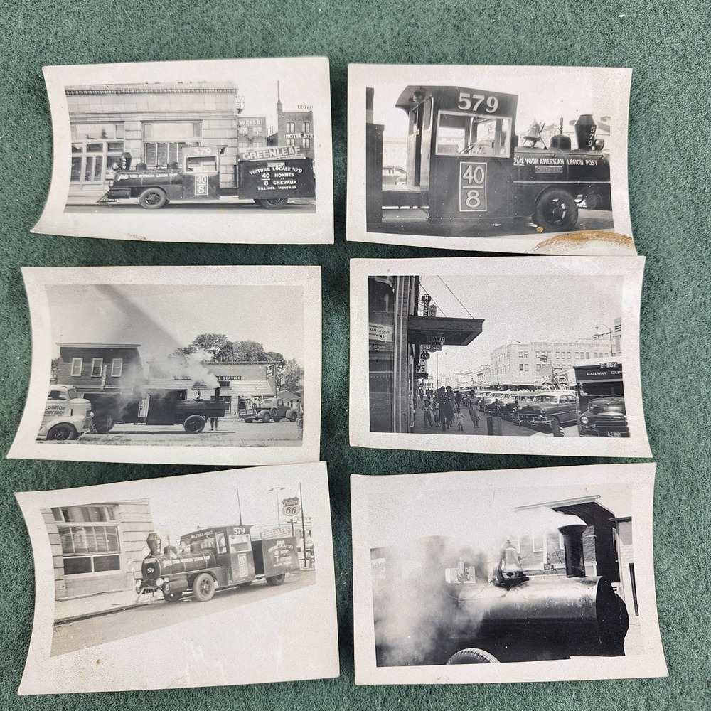 6x 1950s Photos BILLINGS MT American Legion Voiture 579 Parade Boxcar 40 & 8